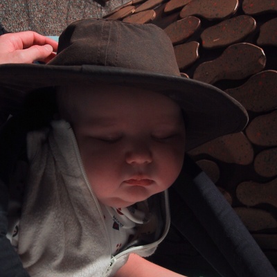 Babies sometimes come with big hats